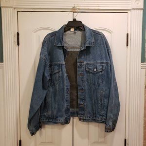 Vintage TRUCKER TYCA Men's Denim Jean Jacket (L) Disabled Americans Veterans